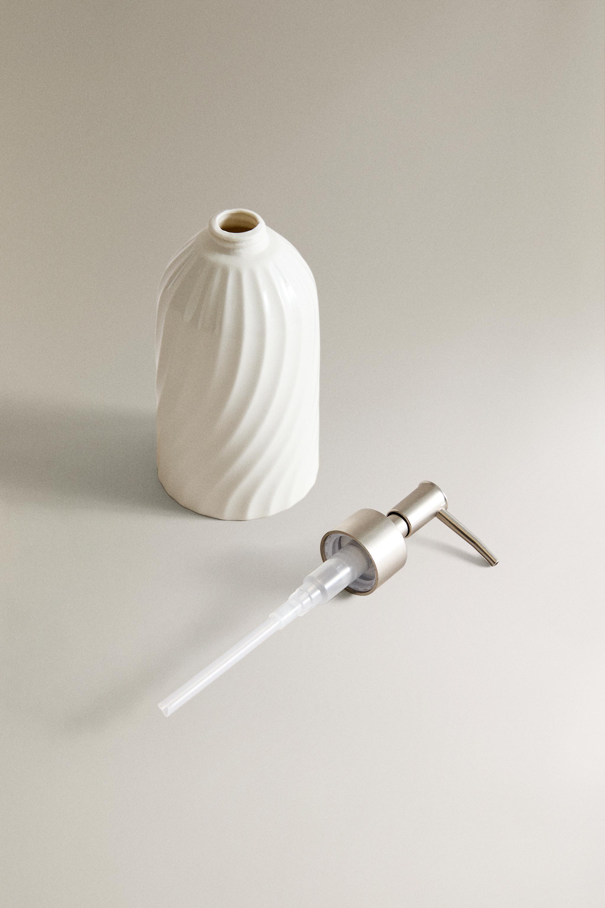 DISTRIBUTEUR SAVON CÉRAMIQUE RELIEF